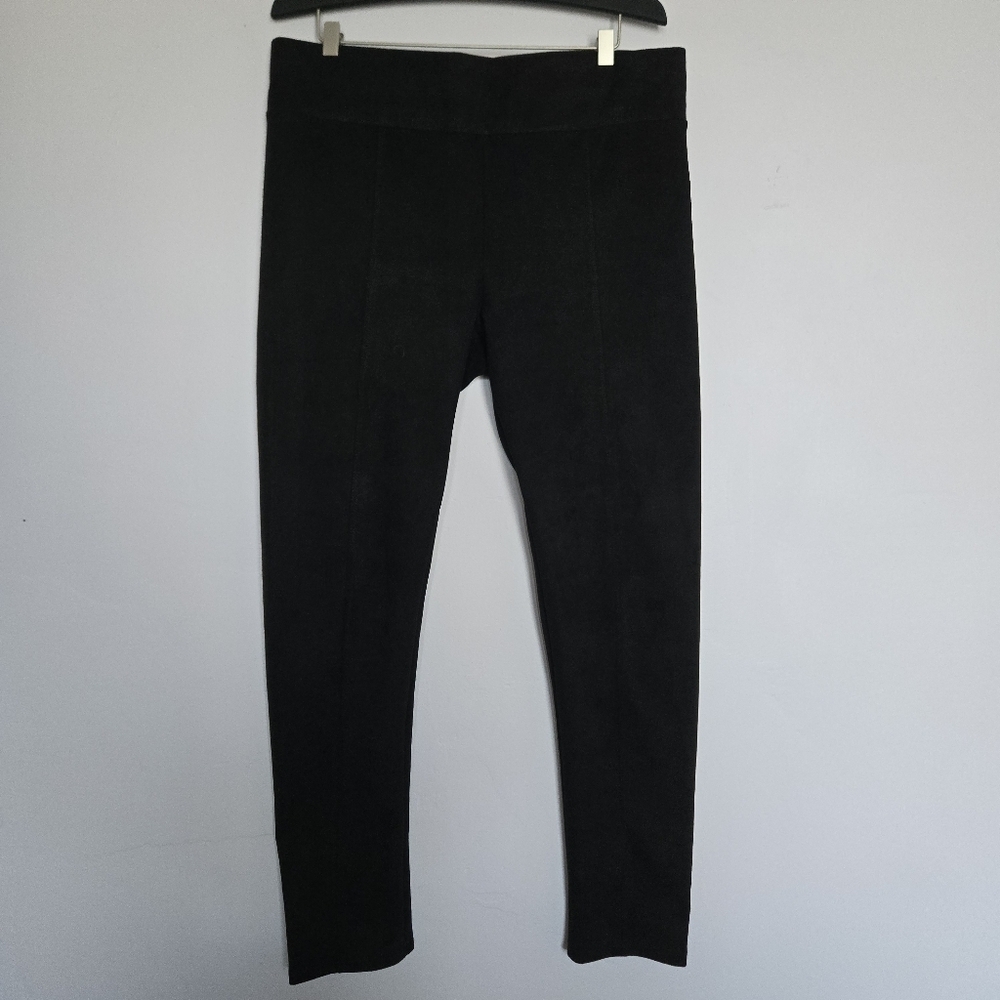 Francesca's Faux Suede Black Leggings